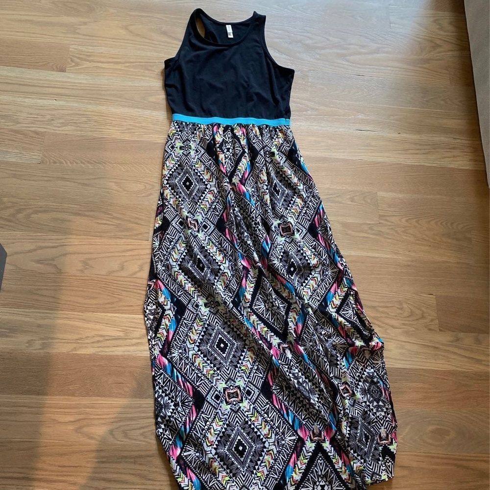 Xhilaration maxi print tank dress